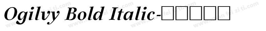 Ogilvy Bold Italic字体转换